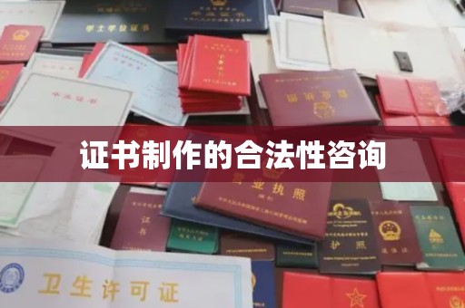 南港证书制作的合法性咨询
